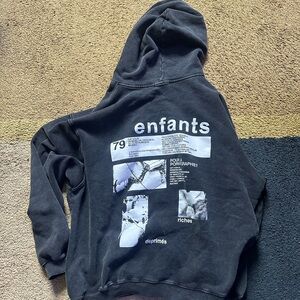 Enfants Graphic Black Hoodie